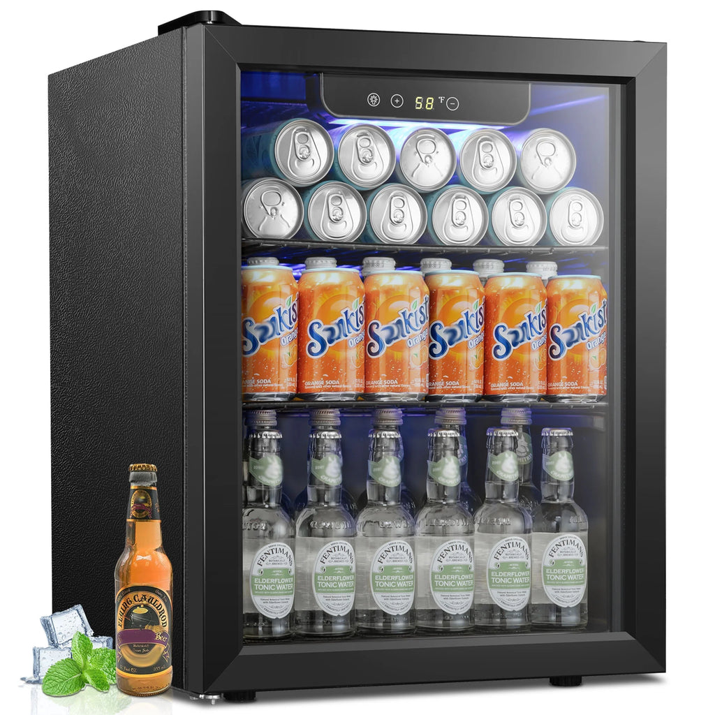 1.7 cu.ft Black Beverage Cooler & Refrigerator V4374