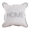 Black and White Embroidered Lumbar Pillow N234